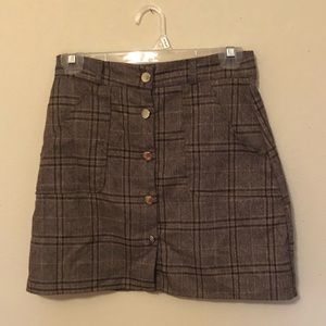 Plaid mini skirt